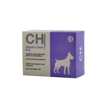 Supliment nutritional pentru sustinerea hepatica la caini de talie medie Hepato Chem Pro, 100/25, 30 comprimate, Chemical Iberica