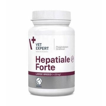 Supliment pentru intarirea functiilor hepatice la caini de talie mare Hepatiale Forte Large Breed Twist Off, 40 capsule, VetExpert