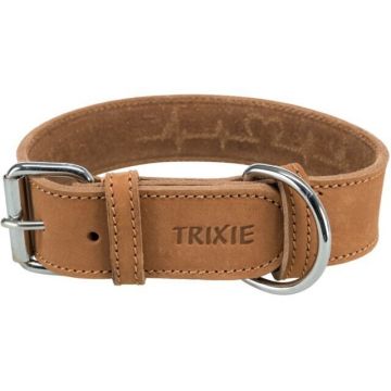 Trixie Zgarda Piele Heartbeat, S - M: 34 - 40 cm/ 30 mm, Maro la reducere