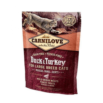 CARNILOVE Cat Large Breed rață și curcan 400 gr