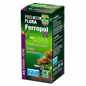 Fertilizant plante acvariu JBL Ferropol 24 50 ml pentru 50000 l D/GB