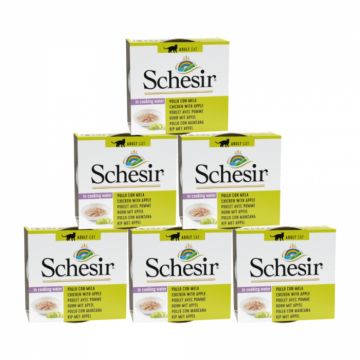 Pachet conserve Schesir Cat Fruit Pui si Mar 6x75g