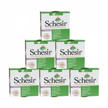 Pachet conserve Schesir Cat Pui File 6x85g