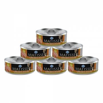 PACHET MATISSE PISICA MOUSSE PUI, 85G - 6 BUC