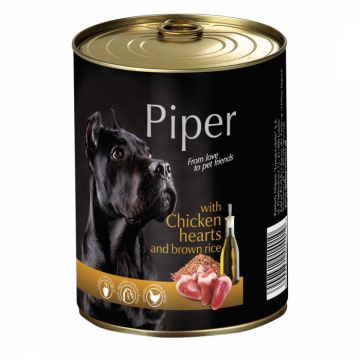 Piper Adult cu Inimi de Pui si Orez Brun, Conserva 800g
