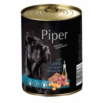 Piper Adult cu Miel, Morcovi si Orez Brun, Conserva 400g