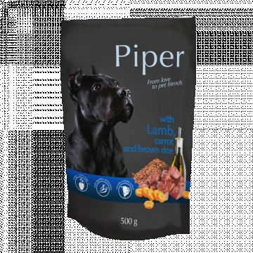 Piper Adult cu Miel, Morcovi si Orez Brun, Plic 500g