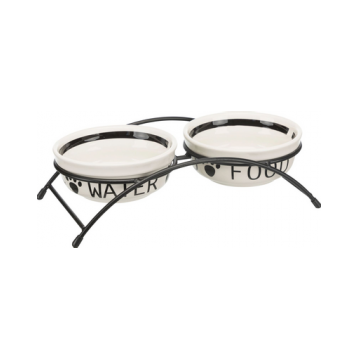 TRIXIE Boluri ceramice pe stand 2.6 l/ dia. 25 cm