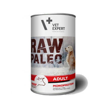 VETEXPERT RAW PALEO Adult monoproteica pentru caini adulti 400 g cu vita