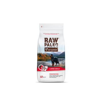 VETEXPERT Raw Paleo Beef Adult Large 12 kg hrana caini adulti talie mare, cu vita