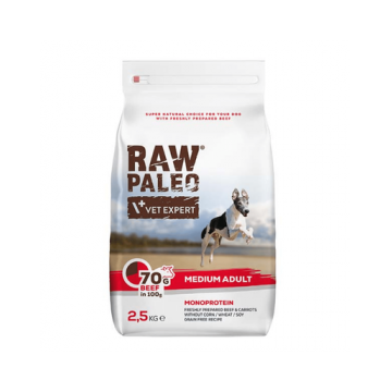 VETEXPERT Raw Paleo Beef Adult Medium 2,5 kg caini adulti talie medie