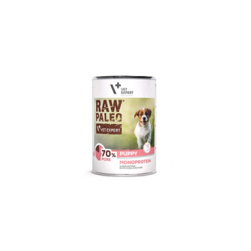 VETEXPERT Raw Paleo Pork Puppy Can Hrana umeda catei, cu porc 400g