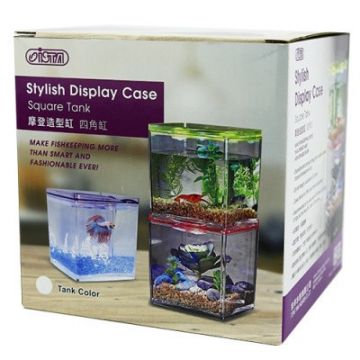 Acvariu acrilic Betta ISTA Stylish Display Case Square Tank Purple