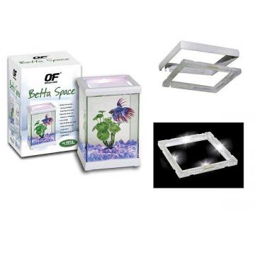 Acvariu Betta Space culoare albă