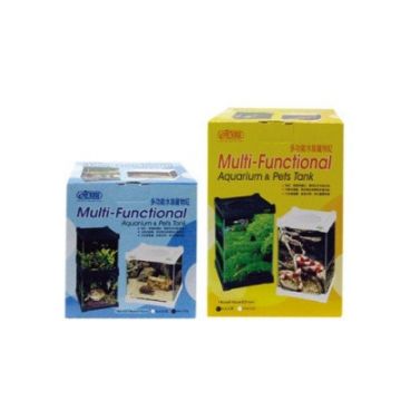 Acvariu multifunctional, sticla, alb - Multi-Aquarium Pet Case, White