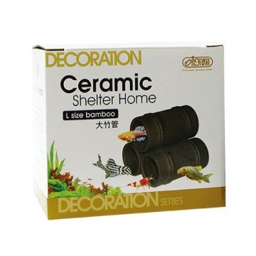 Refugiu creveti Ceramic Shelter Home Bamboo L