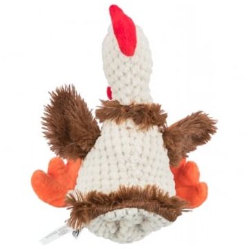 Trixie, jucărie găină câini, cu sunet, pluș, 22cm, multicolor