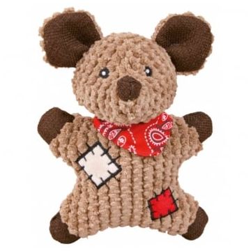 Trixie, jucărie șoarece câini, cu sunet, țesătură, 19cm, multicolor