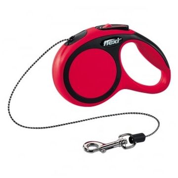 FLEX Comfort XS, lesă retractabilă câini, 8kg, șnur, 3m, roșu