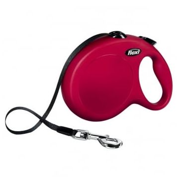 FLEXI Classic Giant, lesă retractabilă câini, 50kg, bandă, 8m, roșu