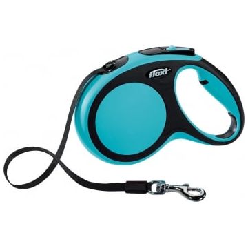 FLEXI Comfort M, lesă retractabilă câini, 25kg, bandă, 5m, albastru