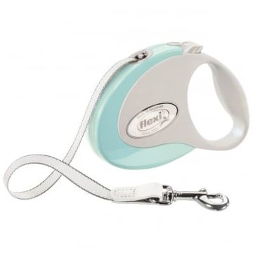 FLEXI Style S, lesă retractabilă câini, 12kg, bandă, 3m, mint