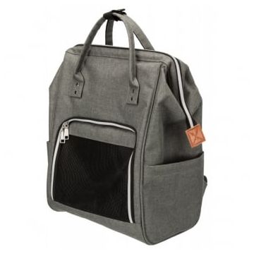TRIXIE Ava, rucsac transport câini și pisici, XS-S(max. 10kg), poliester, deschidere laterală&superioară, cu buzunare, gri, 32 x 42 x 22 cm