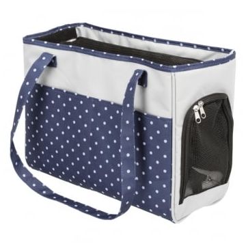 TRIXIE Bonny, geantă transport câini și pisici, XS(max. 5kg), poliester, deschidere laterală&superioară, cu buzunare, albastru și gri, 20 x 29 x 40 cm