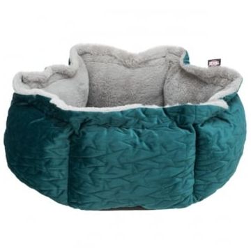 TRIXIE Christmas Estelle, pat rotund câini și pisici, XS, poliester, verde și gri, ⌀50 cm
