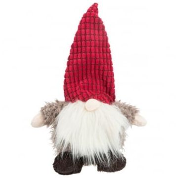 TRIXIE Christmas Xmas Gnom, jucărie de pluș câini, S-XL, pluș, cu sunet, activități fizice, diverse culori, 33 cm
