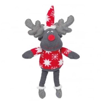TRIXIE Christmas Xmas Ren , jucărie de pluș câini, M-XL, textil, cu sunet, activități fizice, diverse culori, 42 cm