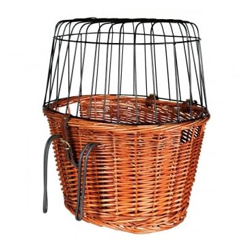 TRIXIE, coș bicicletă câini și pisici XS(max. 5kg), răchită, deschidere superioară, maro, 44 x 48 x 33 cm