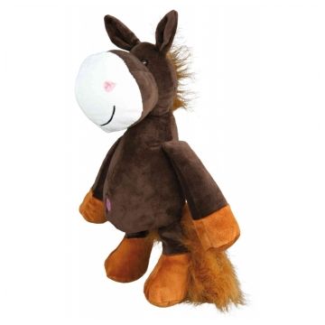 Trixie, jucărie cal câini, cu sunet, pluș, 32cm, multicolor