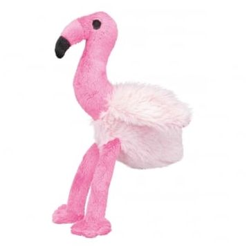 Trixie, jucărie flamingo câini, cu sunet, pluș, 35cm, multicolor