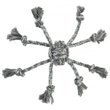 Trixie, jucărie frânghie cu minge câini, multicolor