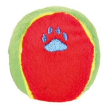 Trixie, jucărie minge câini, cu sunet, pluș, 6cm, multicolor