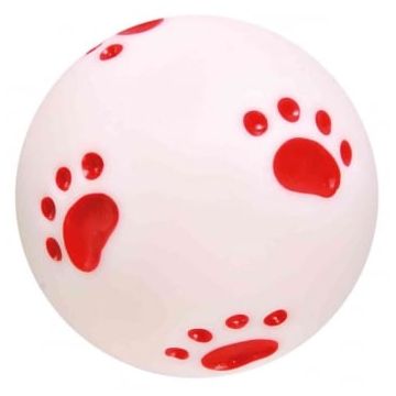 Trixie, jucărie minge cu labute câini, cu sunet, Vinil, 10cm, multicolor