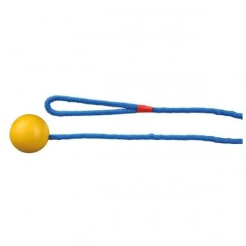 TRIXIE, jucărie minge plină cu sfoară câini, cauciuc, 5cm x 1m, multicolor