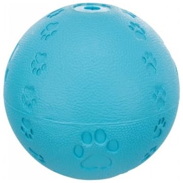 Trixie, jucărie mingie model labute câini, cu sunet, cauciuc natural, 9cm, multicolor