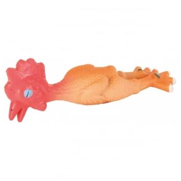Trixie, jucărie pui câini, cu sunet, latex, 15cm, multicolor