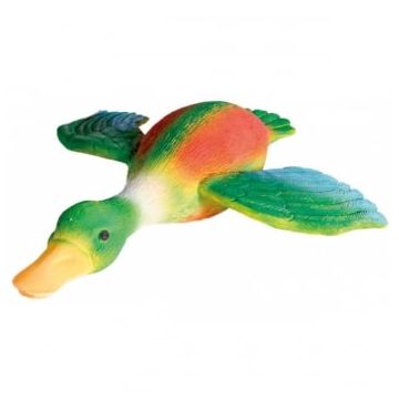 Trixie, jucărie rață zburătoare câini, cu sunet original, latex, 30cm, multicolor