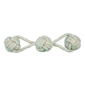TRIXIE, jucărie sfoară cu 3 mingi câini, 8cm x 37cm, alb