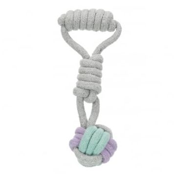 TRIXIE, jucărie Textil Robust câini de talie mică, 6cm x 23cm, gri/mov/verde