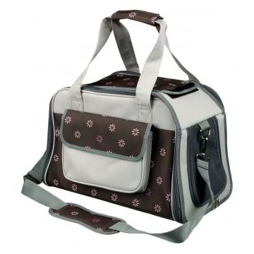 TRIXIE Libby, geantă transport câini și pisici, XS-S(max. 7kg), nylon, deschidere frontală&laterală, cu buzunare, maro și gri, 25 x 27 x 42 cm