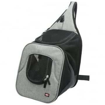 TRIXIE Savina, rucsac transport câini și pisici, XS-S(max. 10kg), poliester, deschidere frontală&superioară, negru și gri, 30 x 26 x 33 cm