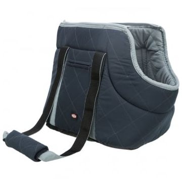 TRIXIE Viktoria, geantă transport câini și pisici, XS(max. 5kg), textil, deschidere superioară, cu buzunare, albastru, 26 x 29 x 50 cm