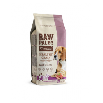 VETEXPERT RAW PALEO Heathy Grain Adult Lamb 10 kg sac hrana caine, cu miel