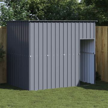 vidaXL Cușcă câine cu acoperiș antracit 214x153x181 cm oțel galvanizat