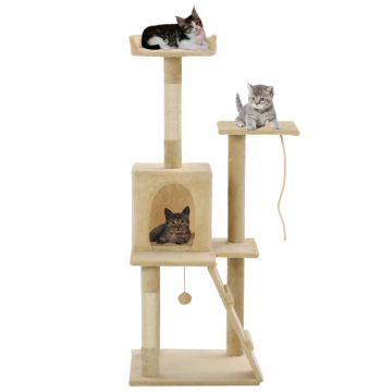 Ansamblu pisici stâlpi din funie de sisal 120 cm bej