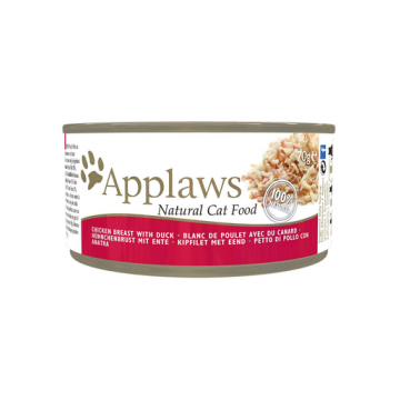 APPLAWS Cat Tin Chicken Breast with Duck 72x156g pui si rata + capac conserva SIMPLY FROM NATURE GRATIS
